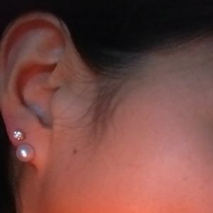 Diamond gold stud earring